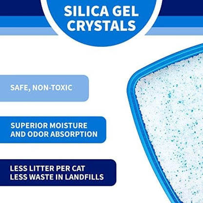 Litter Pearls Tracksless Unscented Non-Clumping Crystal Cat Litter with Odorbond, 15 Pounds