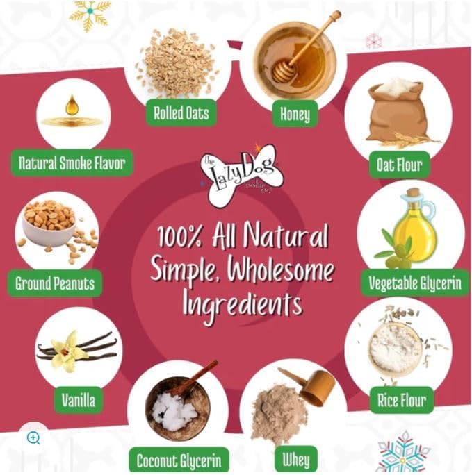 The Lazy Dog Cookie Co. - MuttCracker Sweets Soft Baked Dog Treats, Wheat, Corn & Soy Free, Limited Edition - Peanut Butter Flavored for Your Best Friend - 5 oz (MC)