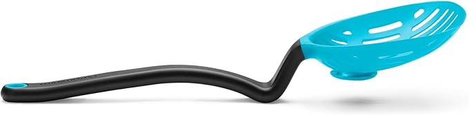 Dreamfarm Lestrain 2-in-1 Drip-Catching Sit-Up Slotted Cooking Spoon Scoop & Strainer - 11" Dreamfarm Blue