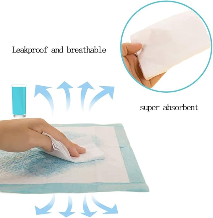 100 Pcs Disposable Rabbit Pee Pads,Small Animal Potty Training Pads Guinea Pig Cage Liners Leak-Proof Super Absorbent with Quick-Dry Surface Small Pet for Kitten Hedgehog Hamster Chinchilla