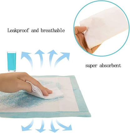 100 Pcs Disposable Rabbit Pee Pads,Small Animal Potty Training Pads Guinea Pig Cage Liners Leak-Proof Super Absorbent with Quick-Dry Surface Small Pet for Kitten Hedgehog Hamster Chinchilla