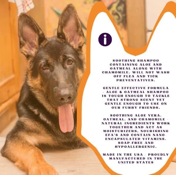 Fresh-Dog Aloe Vera & Oats Shampoo for Dry Skin & Shiny Coat – Moisturizes, Soothes Irritated Skin, Promotes Healthy Fur – 16 oz