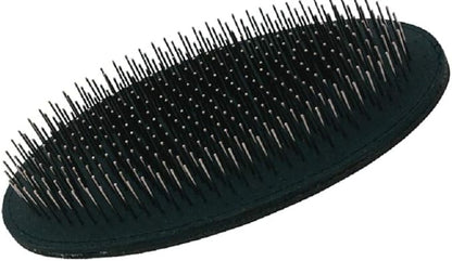 Chris Christensen Terrier Palm Pad, Small Dog and Cat Brush, Small Leather Dog Brush, High Grade Steel Pin Head, Polished Metal Tips Dog Brush,16mm pin length