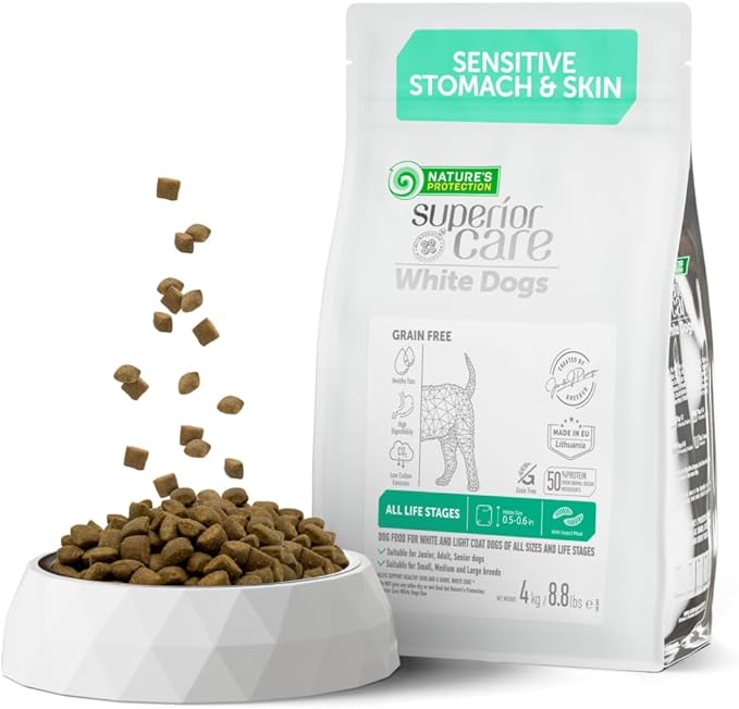 Nature's Protection Superior Care Grain Free Dry Dog Food - Healthy Dog Food All Life Stages Dogs - Balanced, Super Premium Dog Food - 1 Pack of 8.8lb Insect Flavor