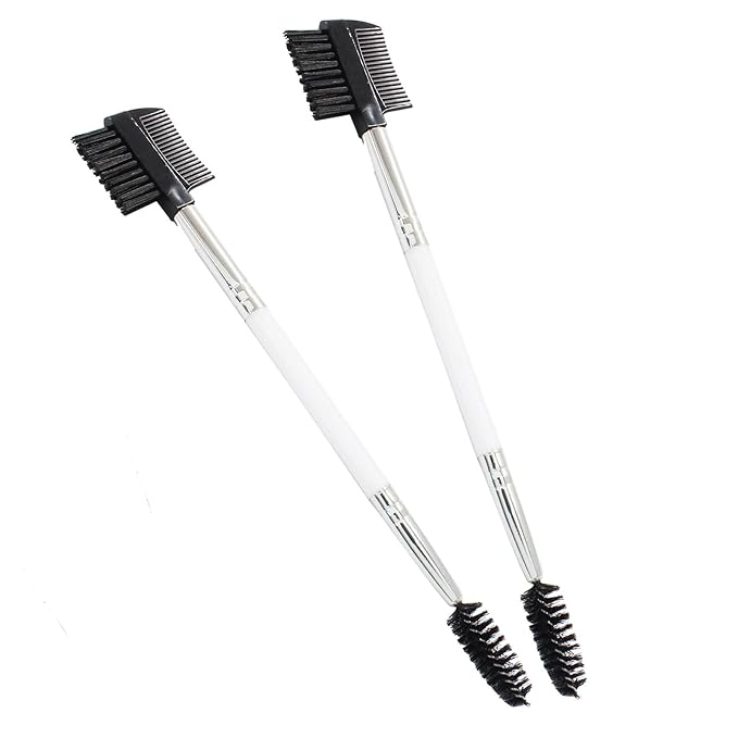 2PCS Dog Tear Stain Remover Comb, Double-Head Dog Eye Brush Cleaning Grooming Tool for Small Dogs and Cats,White