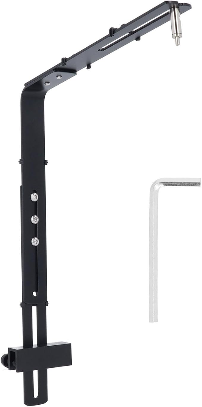 Aquarium Light Riser, Aquarium Light Bracket, Aluminum Alloy High Adjustable Aquarium Light Holder,Fish LED Aquarium Light Stand for Hanging Lamp (Black)