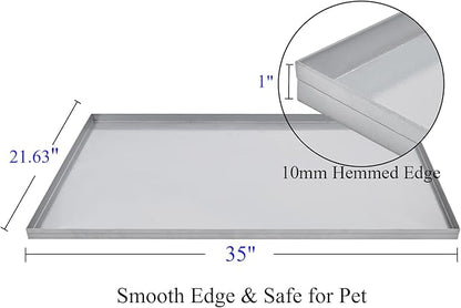 41x27.38x1 Replacement Tray for Dog Crate, Galvanized, Chew-Proof and Crack-Proof Dog Kennel Tray Replacement