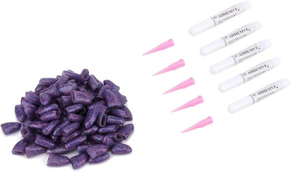 100PCS Dog Nail Caps, Pet Dog Soft Claws Nail Cover Dog Claws Glue Applicators Nail Cover for Cat Claws(L-purple)