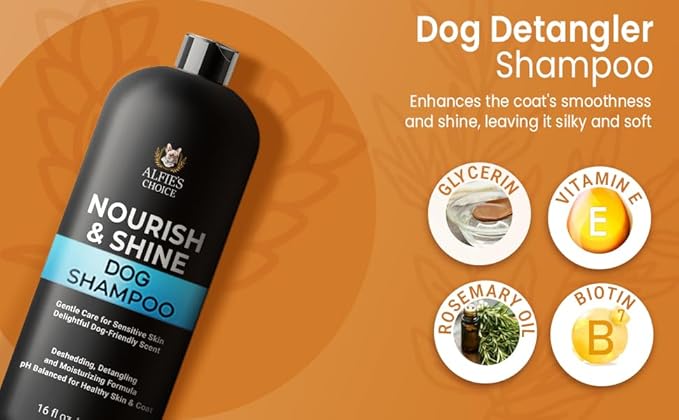 Dog Shampoo for Itchy Skin, Allergies & Odor – Calming Formula with Lavender, Rosemary & Biotin – Moisturizing & Hypoallergenic – Safe for Sensitive Skin & Puppies – 16 fl oz