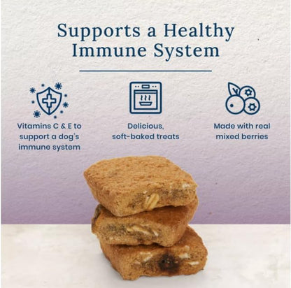 Blue Buffalo BeneBars Immune Support Dog Treats with Vitamins C & E, Made with Natural Ingredients, USA Chicken & Mixed Berries, 9-oz. Bag