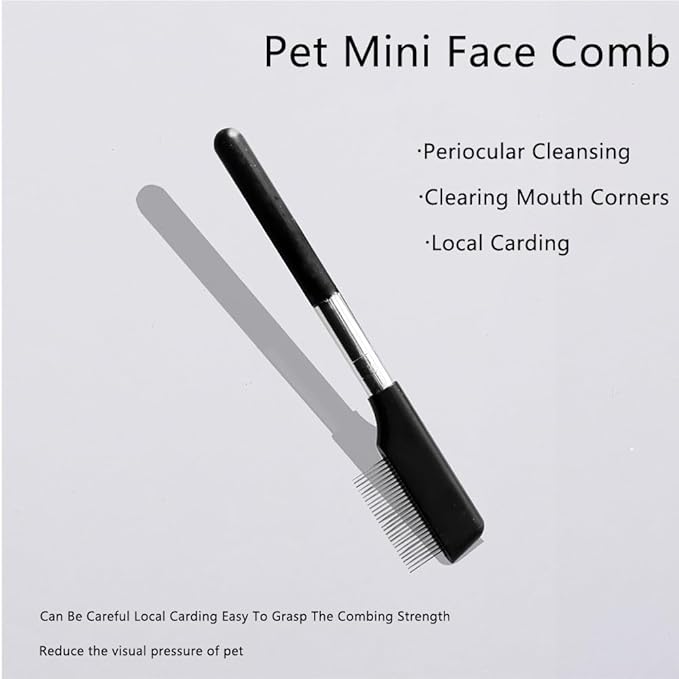 Dog Tear Stain Remover Comb, Cleanser scissors remove Floating Hairï¼_og Cat Grooming Comb Pet Tear Stain Remover Combs Fine Tooth Grooming Removal Tool (Black)