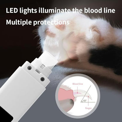 Dog Nail Trimmers, 4-Speed Dog Nail Grinder, Painless & Quiet Pet Nail Trimmer for Large Dogs, Medium & Small Dogs/Catsï¼2 Grinder Wheelsï¼