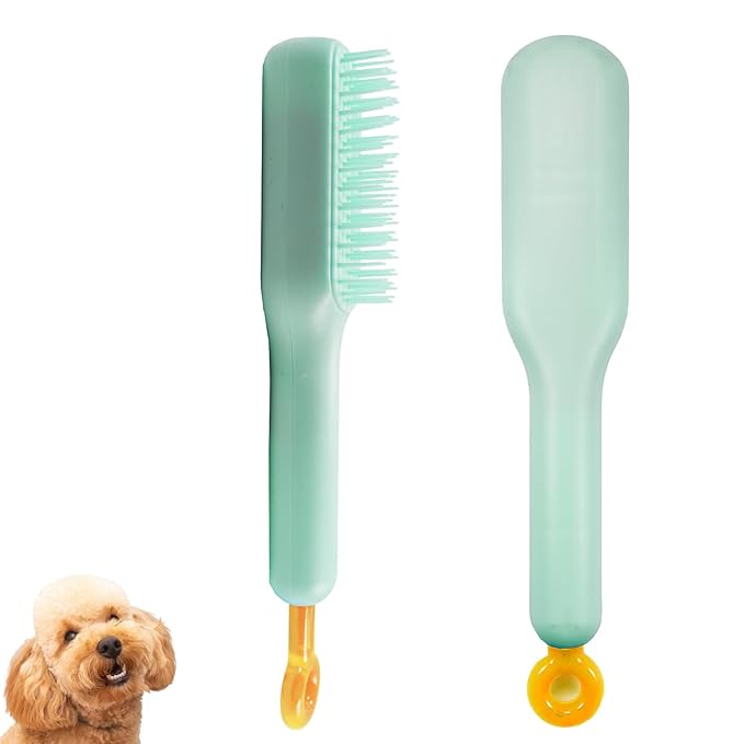 Scalable Small Grooming Dog Brush, Puppy Massaging Hair Brush, for Small Dogs Cats Rabbits of All Hair Types (Mint Green)
