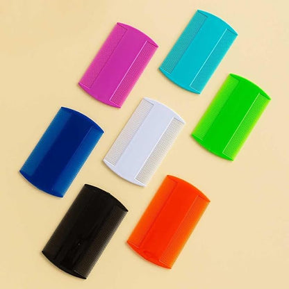 20 Pcs Plastic Pet Combs Double Sided Fine Tooth Hair Combs Pet Hair Grooming Combs for Short Hair of Pets or Humans (Assorted Colors)