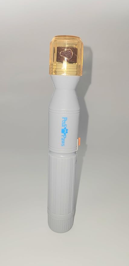 Dog Pet Nail Trimmer, Professional Electric Pet Nail Grinder, White/yellow