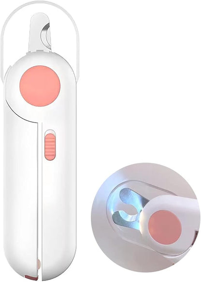 Dogs Nail Clipper Trimmer with LED light Grooming Tools for Pets 1#pink