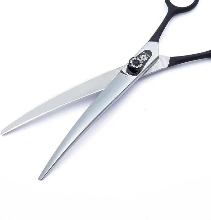Dream Reach Dog Hair Grooming Curved Scissor Shear Delicate Screw Lightweight Japan 440C Stainless Steel for Professional Pet Groomer