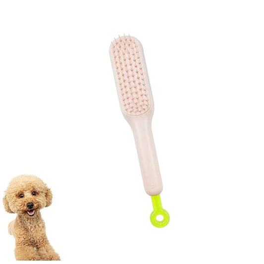 Scalable Small Grooming Dog Brush, Puppy Massaging Hair Brush, for Small Dogs Cats Rabbits of All Hair Types (Pink)
