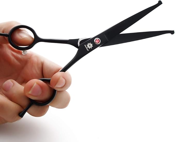 Dream Reach 7.0 Inches Professional Pet Cat Dog Grooming Shears Scissors, Straight, Curved, Thinning/Blending/Chunking Scissors Kit (3-Set Blunt Tip)