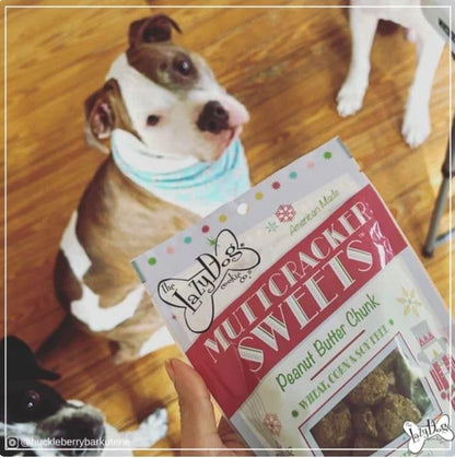 The Lazy Dog Cookie Co. - MuttCracker Sweets Soft Baked Dog Treats, Wheat, Corn & Soy Free, Limited Edition - Peanut Butter Flavored for Your Best Friend - 5 oz (MC)