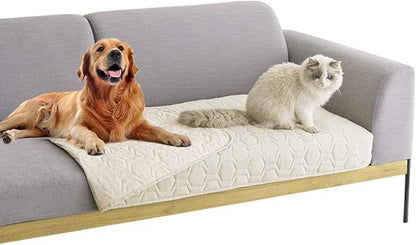 Waterproof and Anti-Slip Dog Bed Cover and Pet Blanket Sofa Pet Bed Mat ï¼_ar Incontinence Mattress Protectors Furniture Couch Cover for Most Cats Dogs, Petsï¼30x70-Ivoryï¼