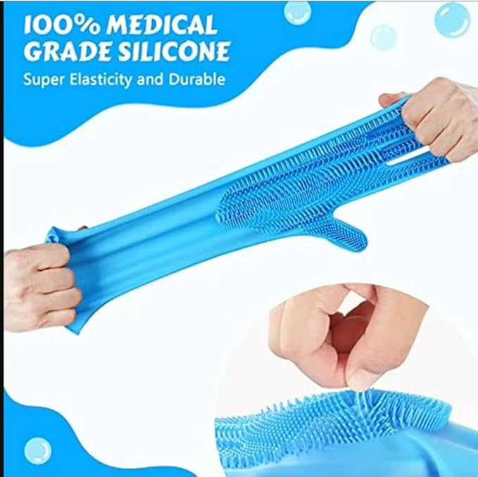 2pcs Dog Washing Gloves and Dog Bath Brush, 2-in-1 pet Shower Set | Suitable for Dogs, Cats, Bath Massage, and pet Grooming