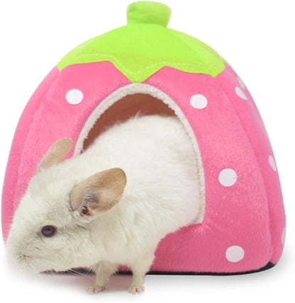 Spring Fever Hamster Guinea Pig Rabbit Dog Cat Chinchilla Hedgehog Bird Small Animal Pet Bed House Hideout Cage Accessorie C Pink M (14.2 * 14.2 inch)