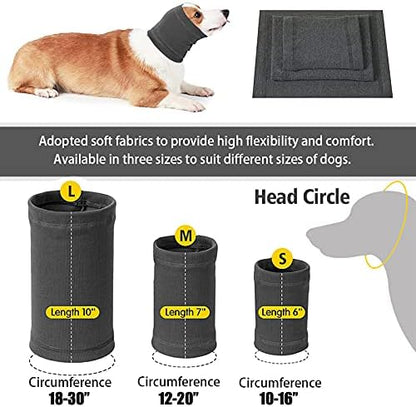 Quiet Ears for Dogs with Dual sides Dog Brush and Dog Comb, Dogs No Flap Ear Wraps for Anxiety Relief, Calming, with Professinal Grooming Brush