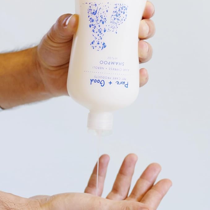 Blue Cypress + Neroli Shampoo and Conditioner Set, Calming Blue Cypress and Neroli Blossoms, Formulated for All Pets, Gentle and Cleansing, Made in The USA, Cruelty Free, 16 fl oz