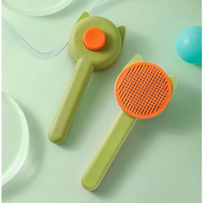 1 PCS Cat Brush Professional Cat Grooming Brush Cat Comb Dog Brush Dog Grooming Brush Pet Brush Tool with Cleaning Button for Cat Dog