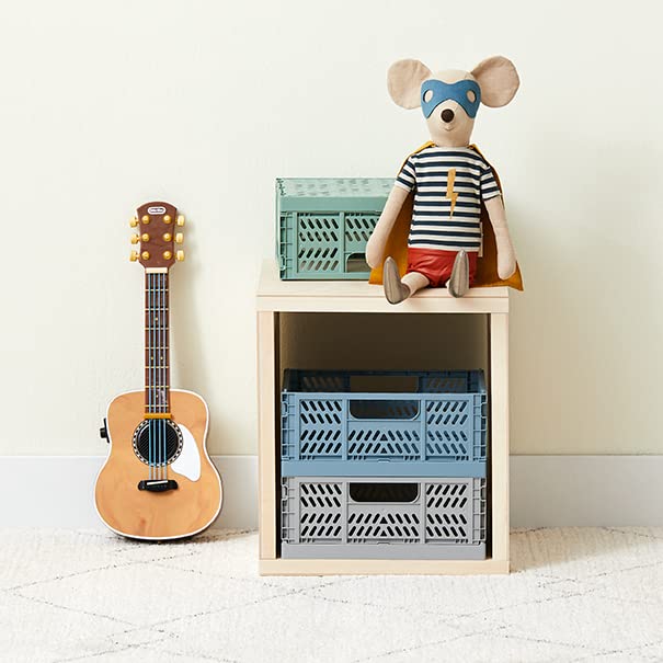 3 Sprouts Modern Folding Crate - Medium & Large Combo Pack - Green