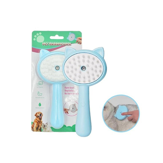 Cat Steamy Brush Dog brushes for Shedding Grooming, Lightweight Skin Friendly Pet Brush Hair Removal Comb Brushes for Long or Medium Haired Cats(Blue)
