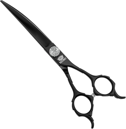 7.0 Curved Dog Grooming Scissors  Sharp Pet Hair Trimming Shears for Face, Ears & Paws | Precision Tool for Professional Groomers