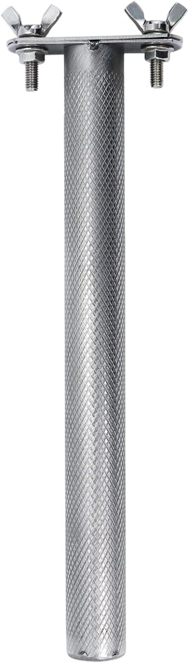 Wontee Bird Perch Stand Stainless Steel Parrot Cage Perch Accessories for Parakeets Cockatiels Conures African Greys Macaws Amazon Parrots (M (9.8"x1")