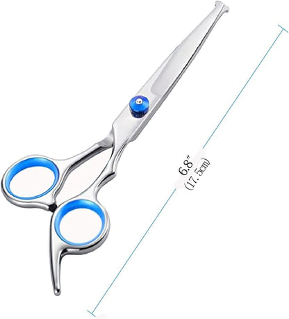 Dog Grooming Scissors,Pet Hair Scissors with Safety Round Tips Heavy Duty Titanium Stainless Steel Professional Dogs Cats Pets Grooming Shears