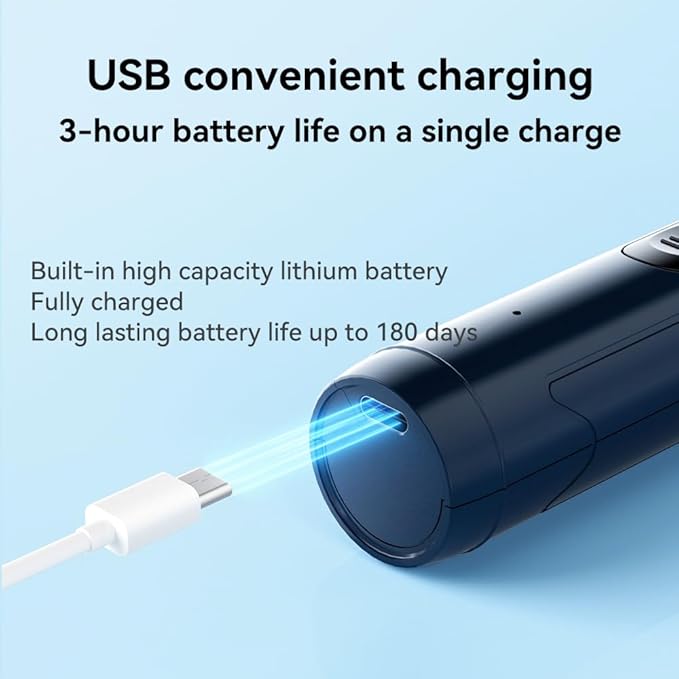 Dog Nail Grinder with 2 Grinding Heads - 2-Speed Powerful Electric Pet Nail Trimmer Professional, Painless Claw Decoration and Smoothing Suitable for Small, Medium, Large Dogs and Cats White