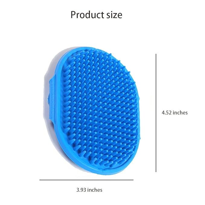 2 Pcs Dog Bath Brush Grooming Brush facial brush for Long Short Haired Dogs and Cats
