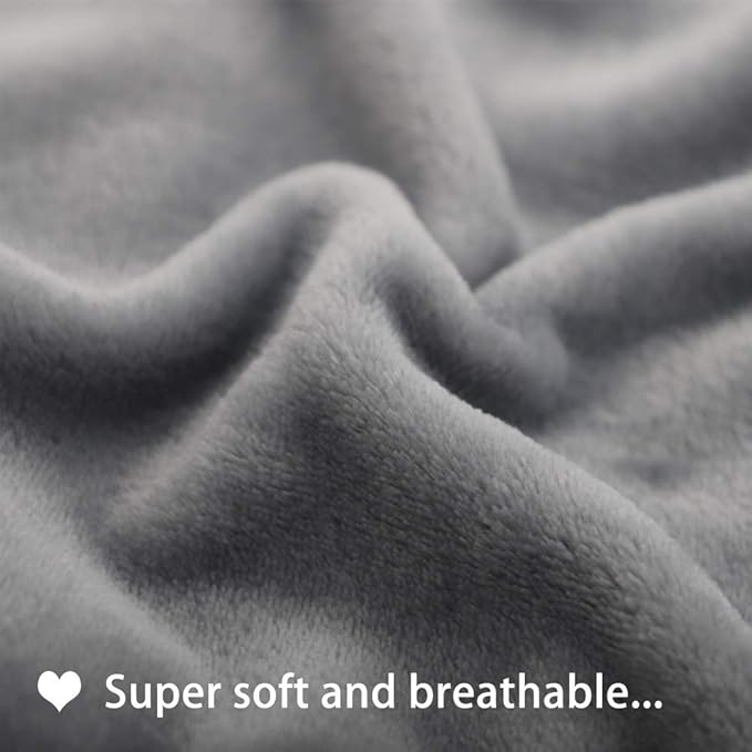 furrybaby Premium Fluffy Fleece Dog Blanket Soft and Warm Reversible Flannel Pet Blanket for Dogs 24x32inch Washable Indoor Cats Blankets for Cozy Comfy Nap(Grey)