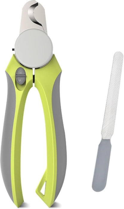 Cat Nail Clippers, EliaValth LED Dog Nail Clippers, Dog Nail Trimmers, Nail Grinder and Toenail Clippers for Thick Nails, Grooming Tool with Ergonomic Handle, Suitable for Small and Large Pets Yellow