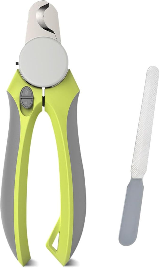 Cat Nail Clippers, EliaValth LED Dog Nail Clippers, Dog Nail Trimmers, Nail Grinder and Toenail Clippers for Thick Nails, Grooming Tool with Ergonomic Handle, Suitable for Small and Large Pets Yellow