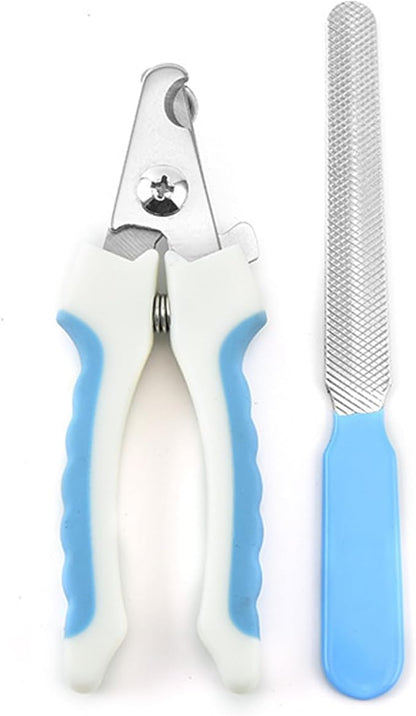 Dog Nail Clippers Trimmer for Small Medium Large Dog, Pet Grooming Tool with Quick Sensor, Nail File-Blue