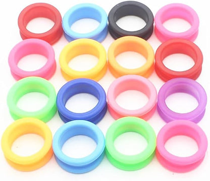23pcs Soft Silicone Scissors Finger Rings Grips Inserts Shears Thumb Inserts Grooming Scissors Ring Finger Protector For Barber Dog Hair Cutting Scissor Accessories