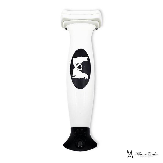 Deshedding Dog Brush by Warren London | Stainless Steel Deshedding Tool | Long Hair - Small