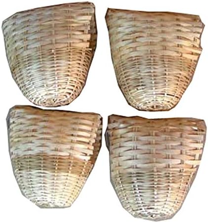 Mcage Finch Bird Bamboo Covered Bird Nest Lot of 4 - Large