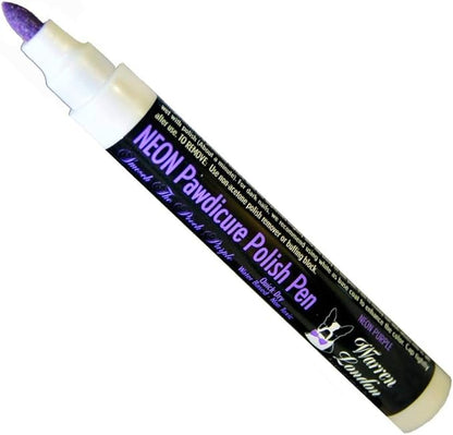 Warren London Pawdicure Dog Nail Polish Pens | Made in USA | Quick Dry, Low Odor, Non-Toxic Dog Accessories | Ideal for Dog Birthday, Dog Costume | 13 Colors | Neon Purple