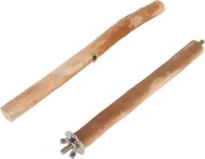 Wood Bird Perch, T Shaped Birdcage Stand Wooden Parrot Perch Stand Perch for Bird Cage Grinding Bird Perch Branches, T Perch Bird Accessory, Easy to Install