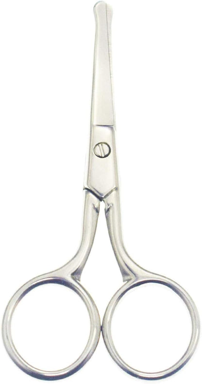 3.6 Inch Silent Pet Grooming Tiny Safety Curved Scissors for Cats & Dogs - Quiet Alternative to Electric Clippers for Sensitive Pets