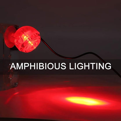 GLOGLOW Aquarium LED Light, Submersible Color Changing Fish Tank Light USB Night Spot Lamp for Freshwater Saltwater Tanks Reef Betta Fish Decoration(Red)