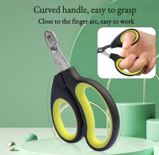 Dog Nail Trimmers and Cat Nail Clipper Set - Professional Dog Nail Clippers for Small Breeds, Heavy Duty Pet Trimmers, Safe Cat Claw Clippers, Ideal for Cats, Dogs, Puppies, (Black/Yellow)