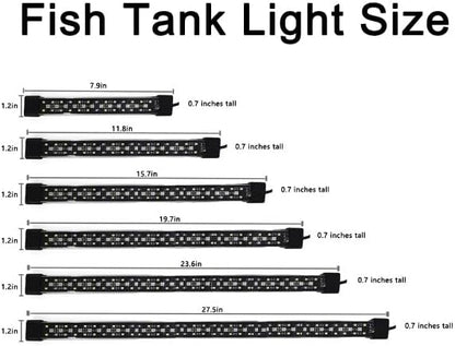 Submersible Aquarium Lights for Fish Tank,24/7 Cycle Fish Tank Light with Timer,Adjustable Brightness,8 Colors,Underwater Full Spectrum LED Aquarium Decor Plant Light,7.8'' for 10gallon Fish